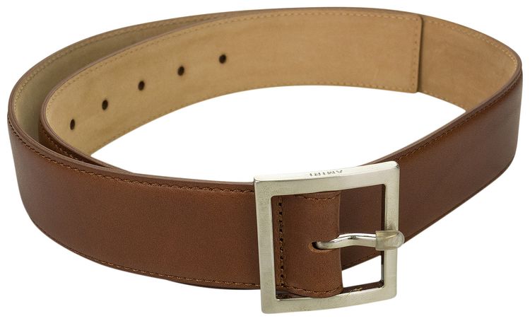 Amiri Classic Square Buckle Belt Brown
