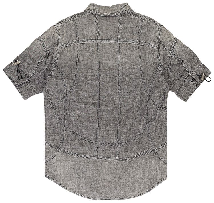 Off White Zip Up T Shirt Grey