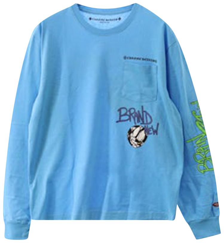 Chrome Hearts x Matty Boy Brain New Long Sleeve T Shirt Blue