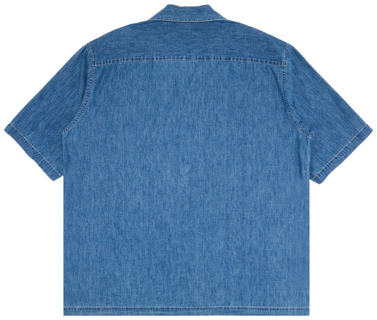 Auralee Button Denim Shirt Blue