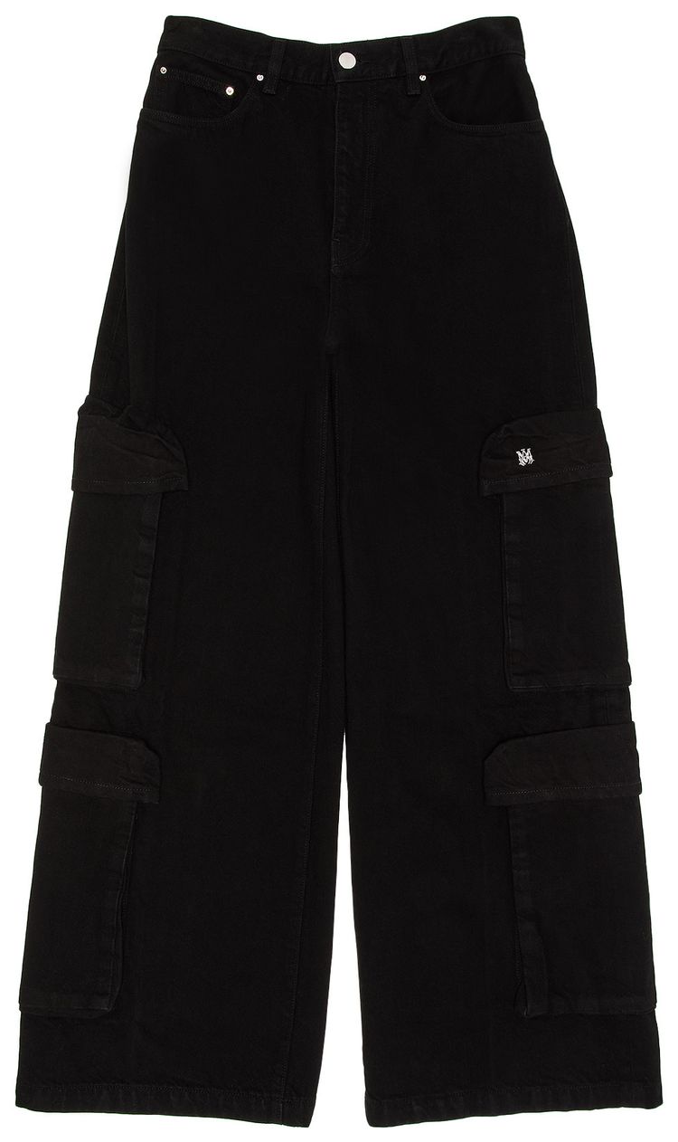 Amiri Baggy Denim Cargo Pants Black