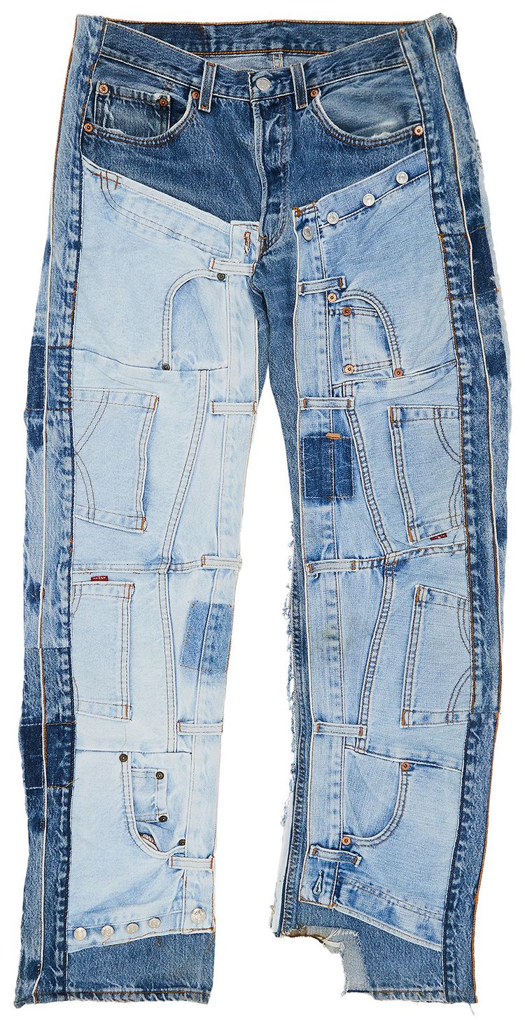 Levis Patchwork Jeans Blue