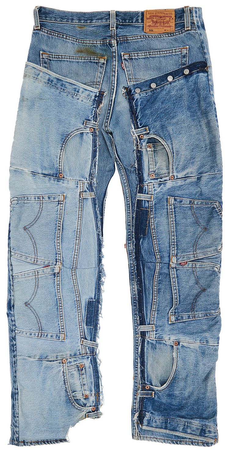 Levis Patchwork Jeans Blue