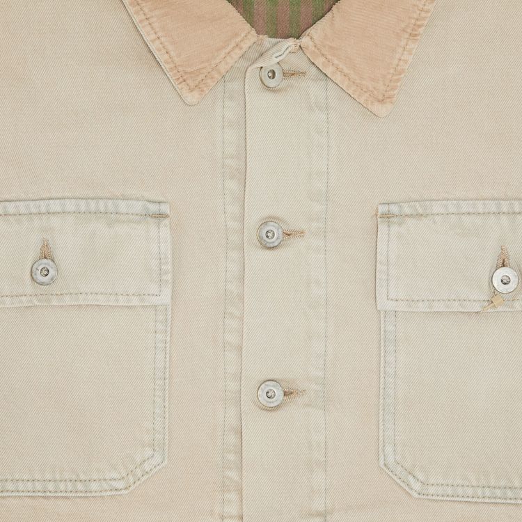 Yeezy Season 6 Flannel Lined Canvas Jacket Beige