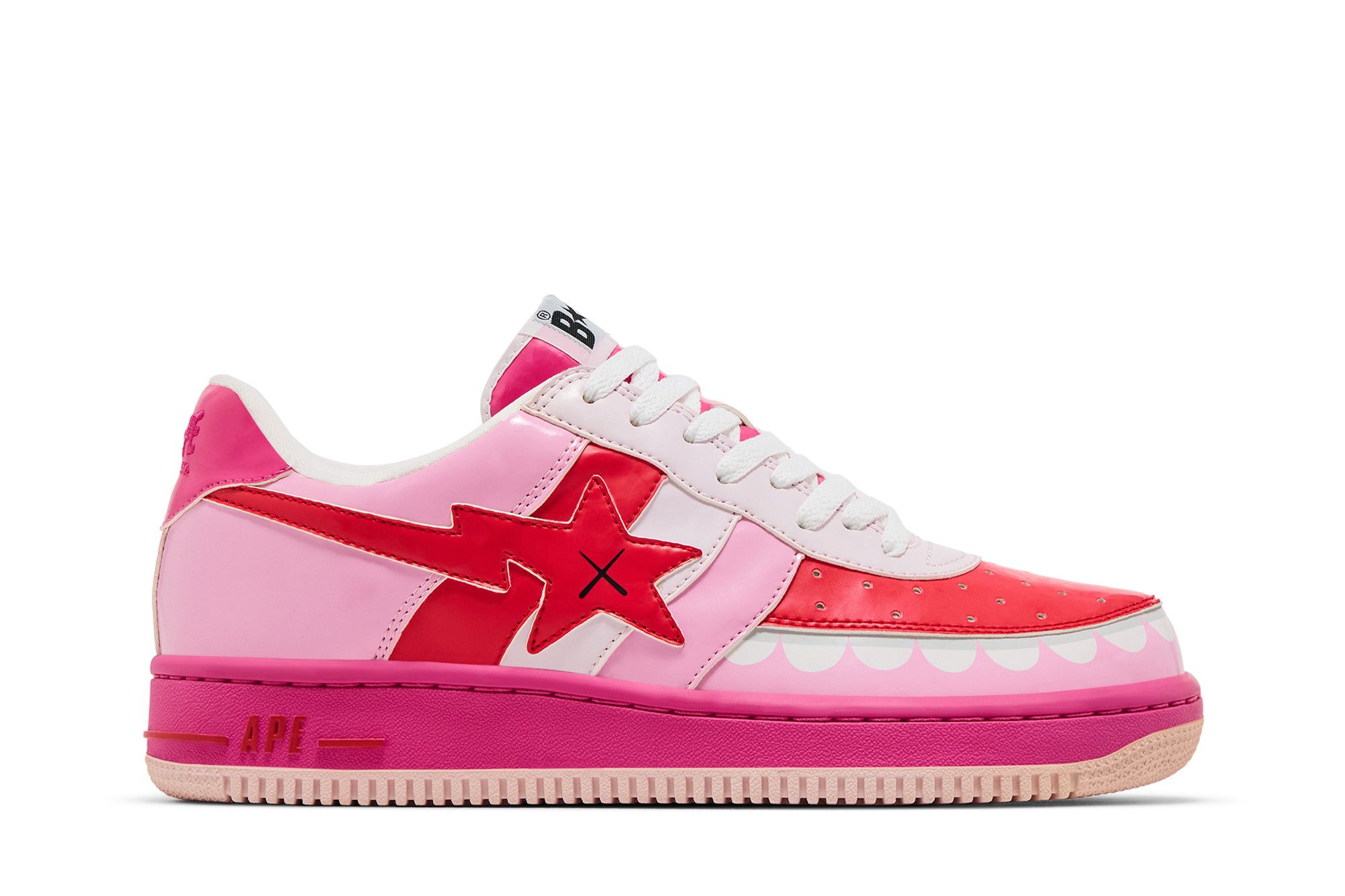 Buy Kaws x Bapesta FS-029 Low 'Chompers - Pink' - 630 | GOAT