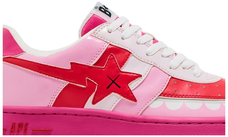 Kaws x Bapesta FS 029 Low Chompers   Pink