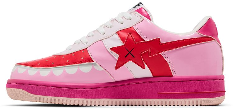 Kaws x Bapesta FS 029 Low Chompers   Pink