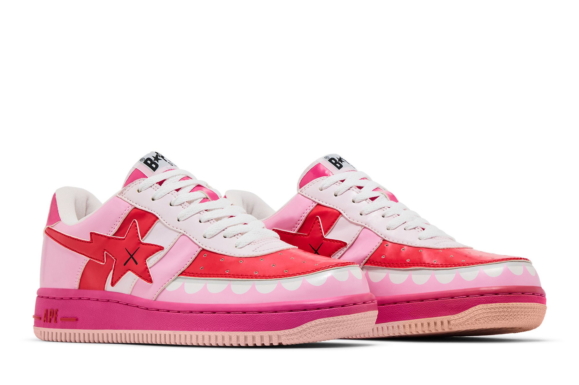 Buy Kaws x Bapesta FS-029 Low 'Chompers - Pink' - 630 | GOAT