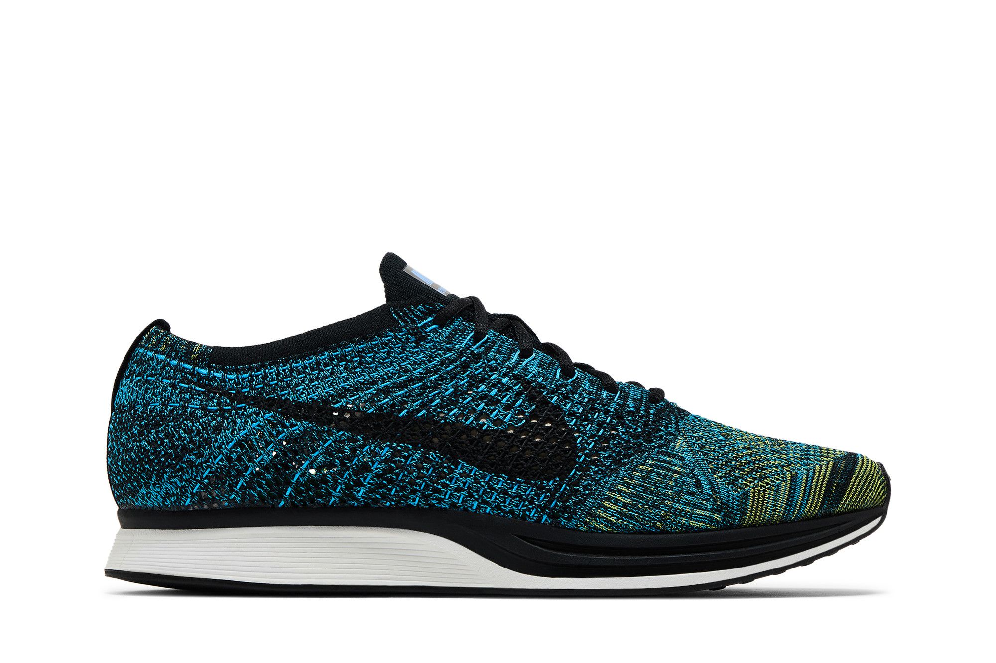 新品未使用　Nike Flyknit Racer 25.5 cm 526628 Size 10.5 - Nike Flyknit Racer Running Orca Volt Black White