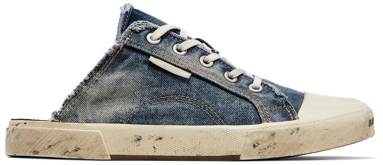 Balenciaga Paris Sneaker Mule Destroyed   Denim