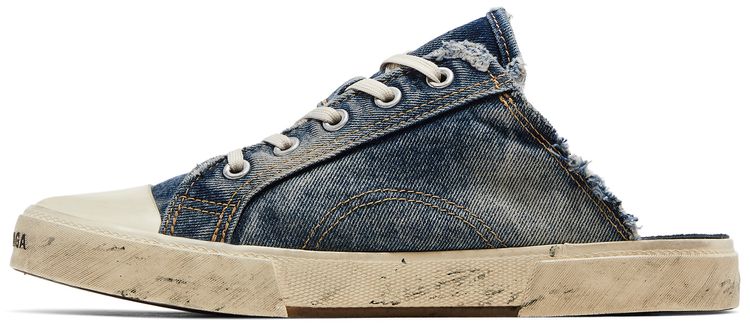 Balenciaga Paris Sneaker Mule Destroyed   Denim