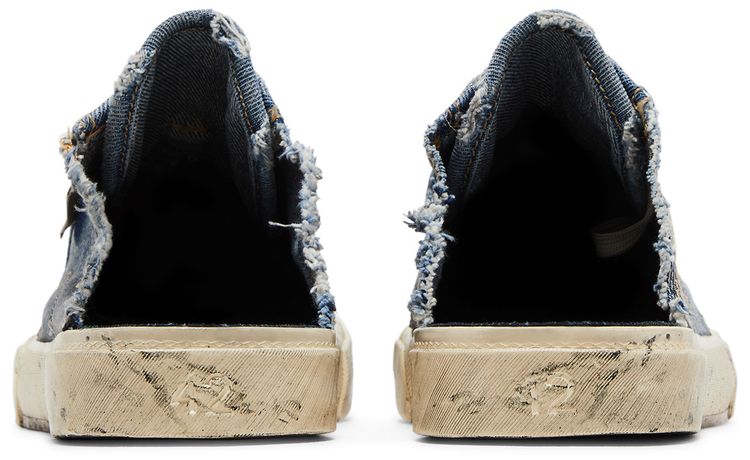 Balenciaga Paris Sneaker Mule Destroyed   Denim