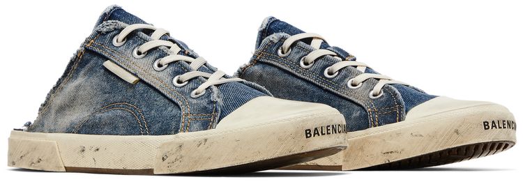 Balenciaga Paris Sneaker Mule Destroyed   Denim