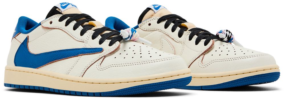 Fragment Design X Travis Scott X Air Jordan 1 RETRO Low OG Sp 'sail Military Blue'