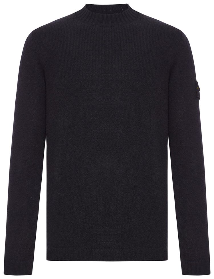 Stone Island Wool Nylon Knit Crewneck Black