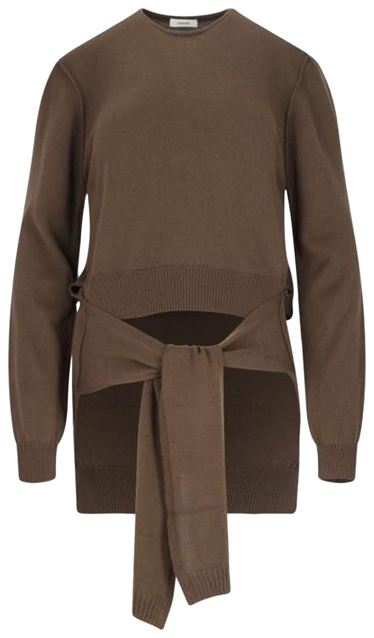Lemaire Trompe LOeil Crewneck Jumper Light Taupe
