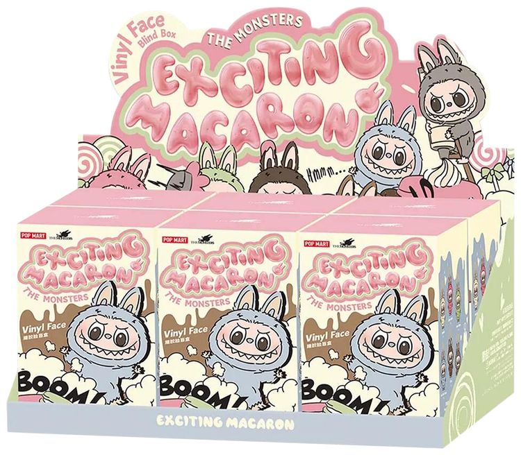 Pop Mart Labubu THE MONSTERS Exciting Macaron Vinyl Face Sealed Whole Set Mystery 6 Blind Boxes