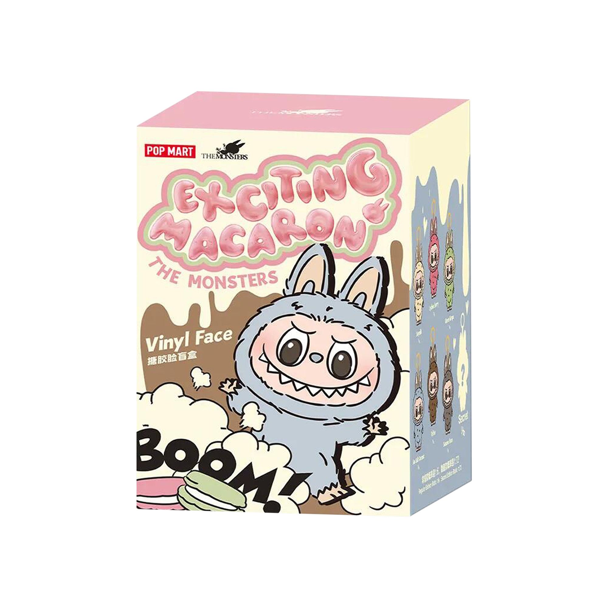 POP MART Exciting Macaron Vinyl Face グレー THE MONSTERS - Tasty Macarons Vinyl Face Blind Box | Blind