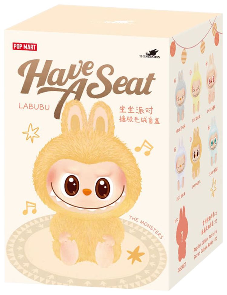 Pop Mart Labubu THE MONSTERS Have a Seat Vinyl Plush Sealed Single Blind Box Mystery