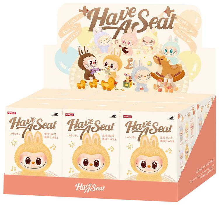 Pop Mart Labubu THE MONSTERS Have a Seat Vinyl Plush Sealed Whole Set Mystery 6 Blind Boxes