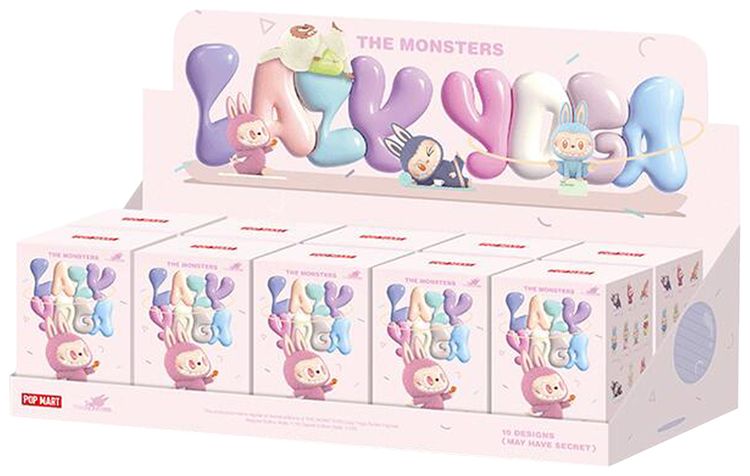 Pop Mart Labubu THE MONSTERS Lazy Yoga Series Figures Sealed Whole Set Mystery 10 Blind Boxes