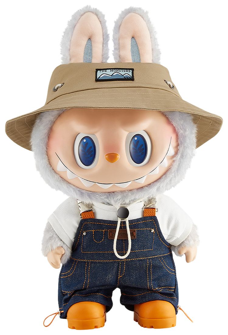 Pop Mart Labubu THE MONSTERS FALL IN WILD SERIES Vinyl Plush Doll Pendant Grey