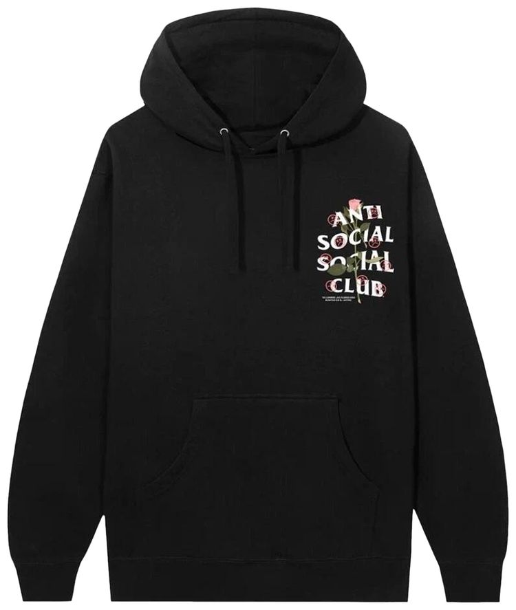 Anti Social Social Club x Sadboyz Pink Rose Hoodie Black