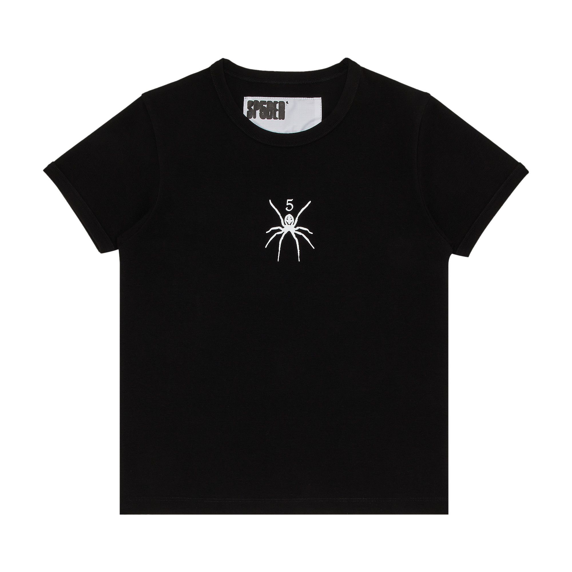 Buy Sp5der TM Baby Tee 'Black' - TE022SS25BLK | GOAT