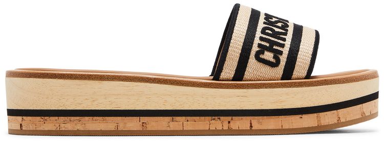 Dior Wmns DWay Slide Raffia Black