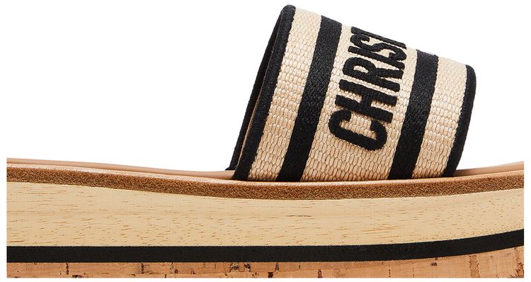 Dior Wmns DWay Slide Raffia Black