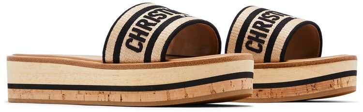 Dior Wmns DWay Slide Raffia Black