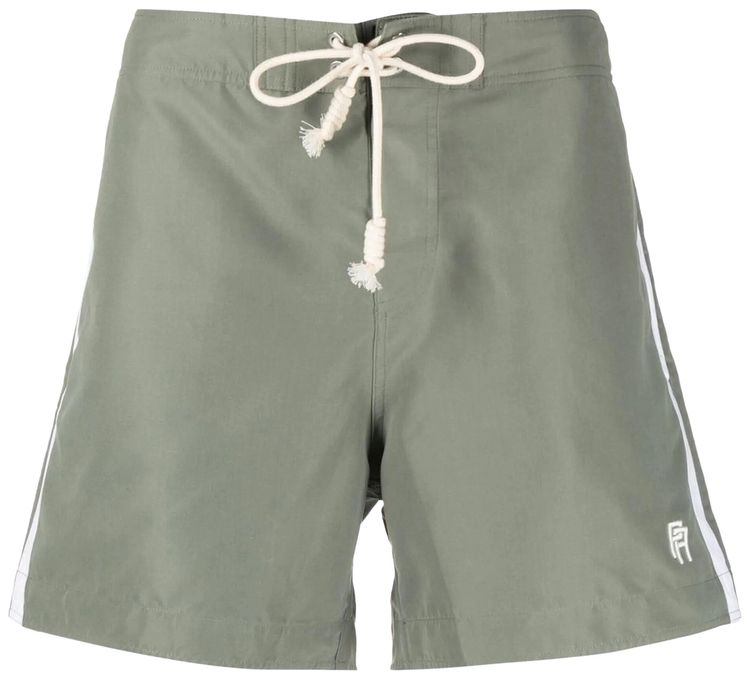 Palm Angels Monogram Swimshort MlitaryWhite