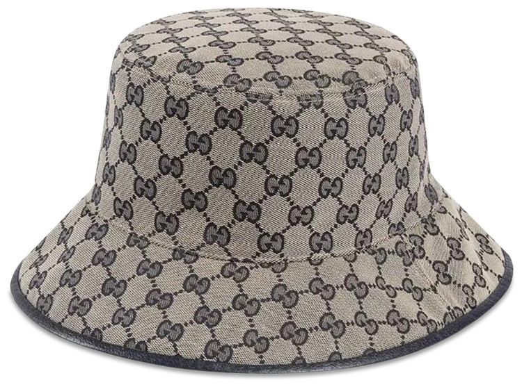 Gucci Reversible GG and Horsebit Bucket Hat BlueBeige