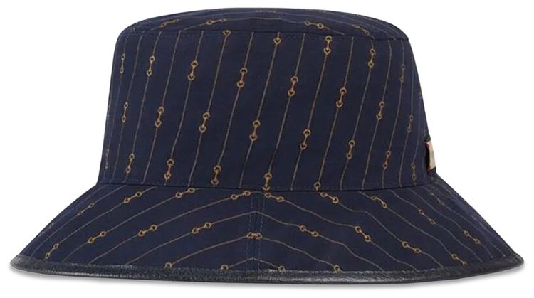 Gucci Reversible GG and Horsebit Bucket Hat BlueBeige