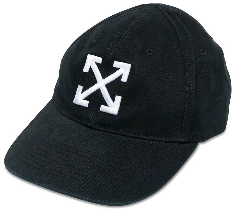 Off White Arrow Logo Baseball Cap Black
