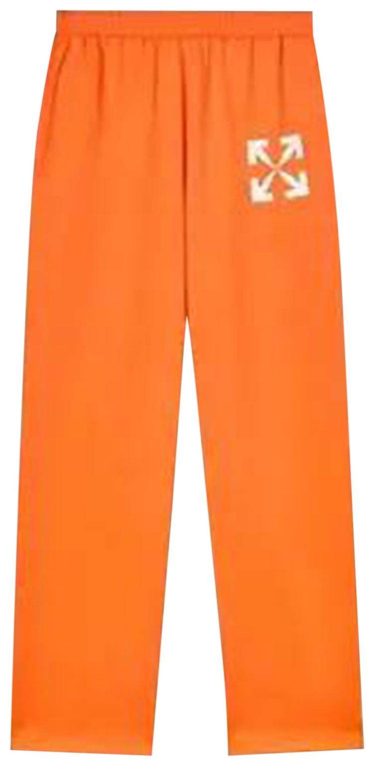 Off White Arrow Printed Track Pants Orange