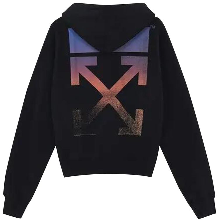 Off White Gradient Arrows Hoodie Black