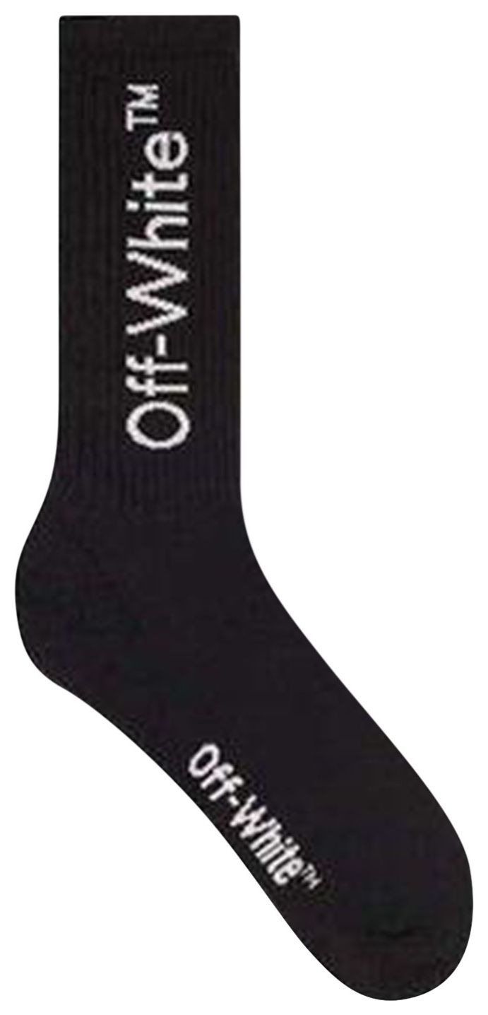 Off White Diag Mid Length Socks Black