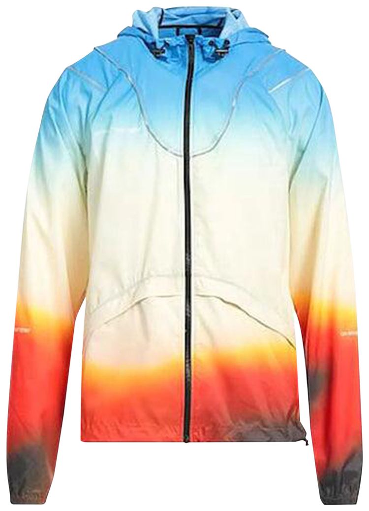 Off White Gradient Hooded Jacket BlueYellowOrange