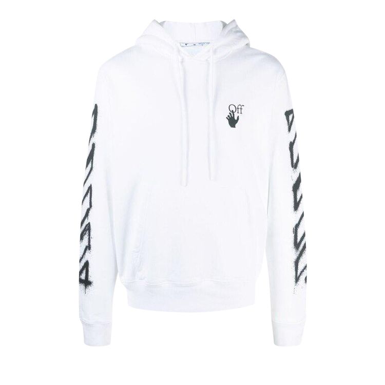 Off White Spray Marker Hoodie White