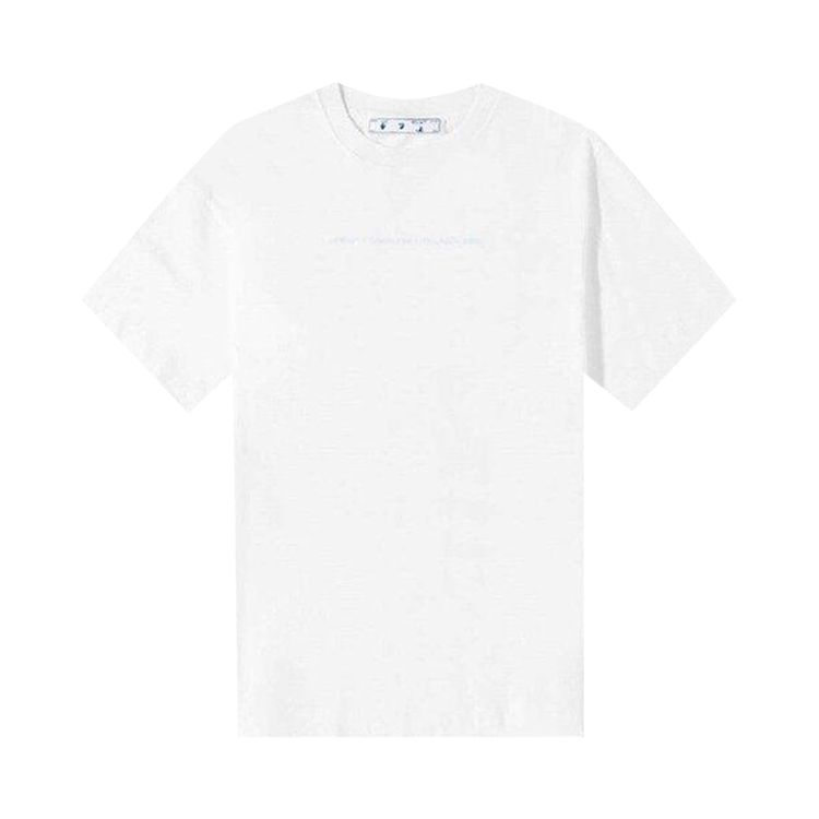Off White Marker Oversized Skate T Shirt White Blue