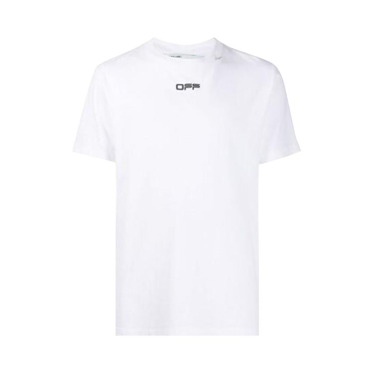 Off White Slim Fit Caravaggio Square T Shirt WhiteBlack