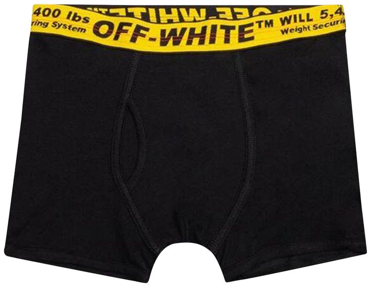 Off White Boxer Briefs 3 Pack Black