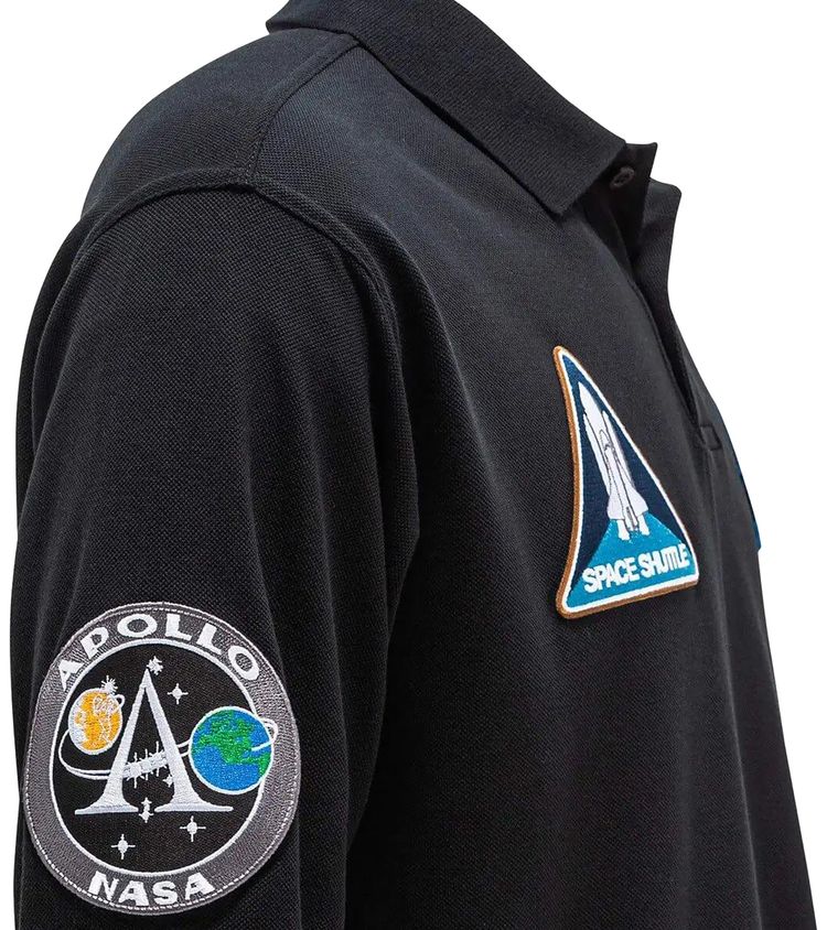 Balenciaga NASA Space Multi Patch Polo Black