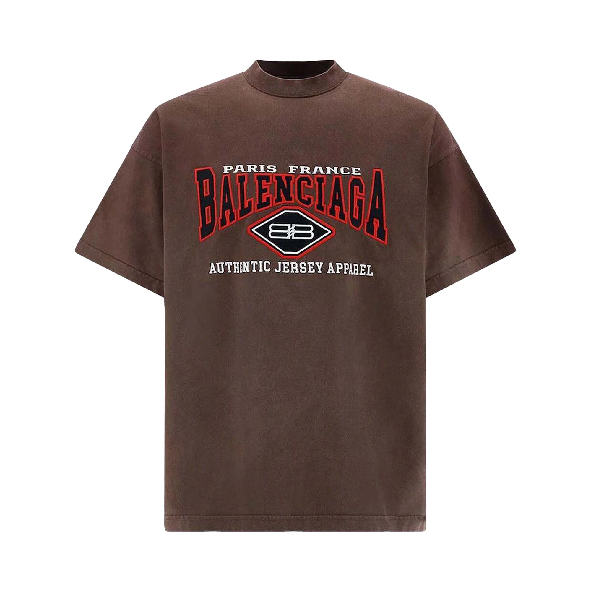 Buy Balenciaga Logo Print T-Shirt 'Brown' - 694576 TMVA9 7081 | GOAT