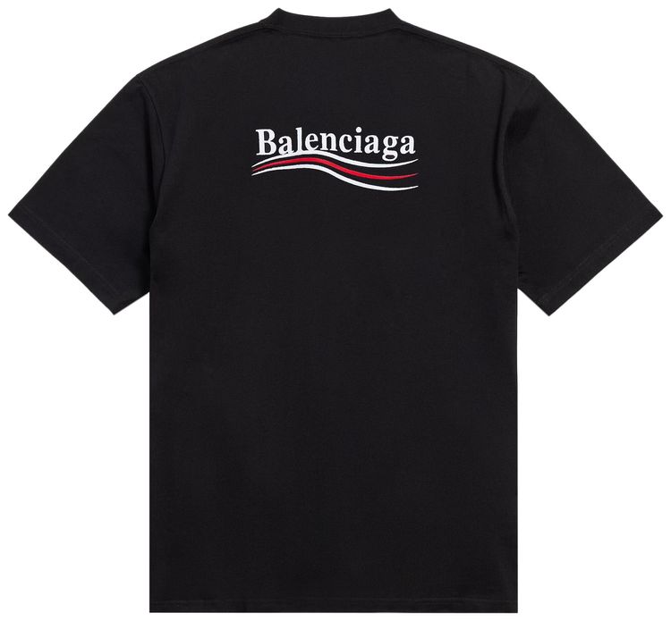 Balenciaga Political Campaign T Shirt Black