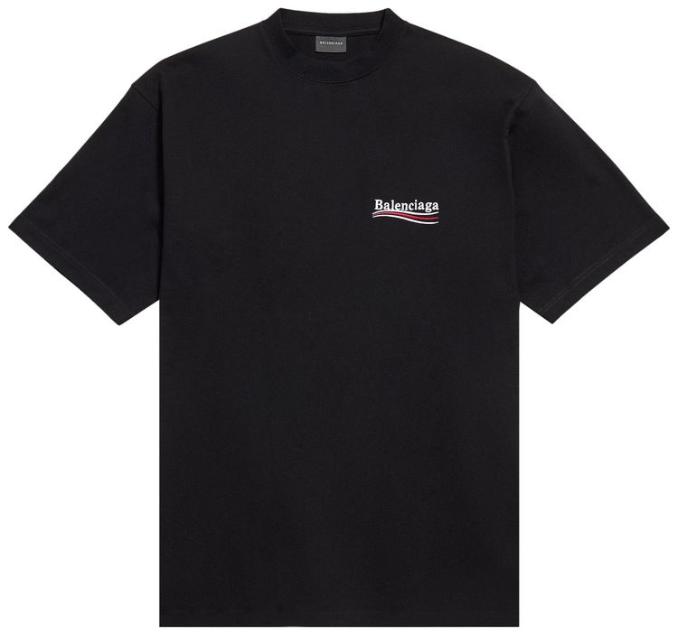 Balenciaga Political Campaign T Shirt Black