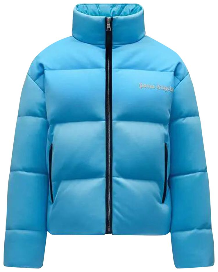 Palm Angels x Moncler Rodman Short Down Jacket Light Blue White