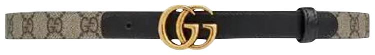 Gucci GG Marmont Thin Belt BeigeBlack