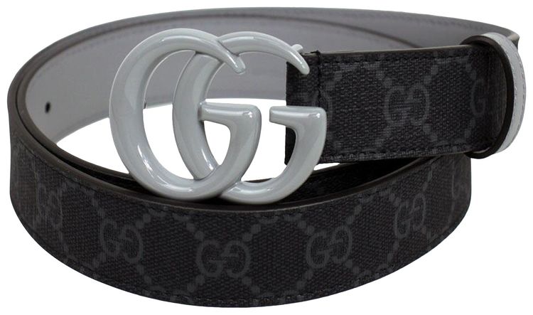 Gucci GG Supreme Monogram Belt BlackGrey